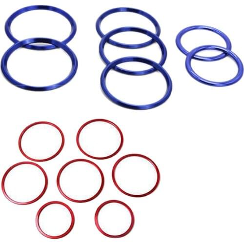 7PC Car-styling AC Outlet Ring Decoration Air Conditioning Vents Trim Stickers Cover for Mercedes Benz C Cl W205 GLC 180 200