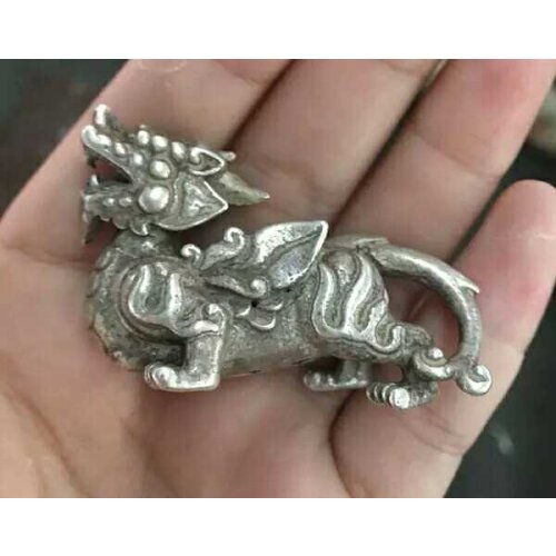 Antique brass silver-plated ferret pair of bronze decorative handicraft collections and ornaments
