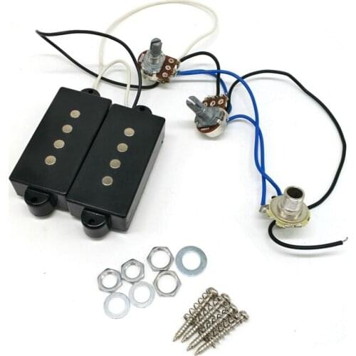 Electric Guitar Pickup Wire Harness PB Bass 4-String Electric Guitar Neck and Bridge Pickups Set