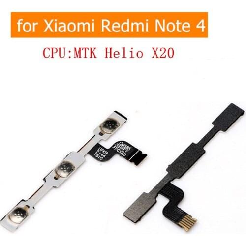 For Xiaomi Redmi Note 4 MTK Power Volume Flex Cable Power On Off Volume Switch Side Key Button Flex Cable Repair Spare Parts