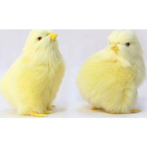 Simulation Chick Plush Toy Lovely Artificial Furry Animal Doll Children Cognition Chicken Model Chicken Toys Gift Kids Easter