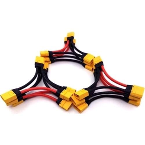 5PCS Amass XT90 Battery Connector in Series Harness 10AWG Silicone Wire Lead Adapter Cable For Lipo Batteries