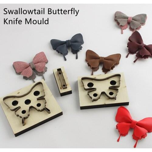 Two-piece suit Swallowtail Butterfly Leather Knife Mold Japanese Knife Material Manual Die-cutting Handmade Die-cutting