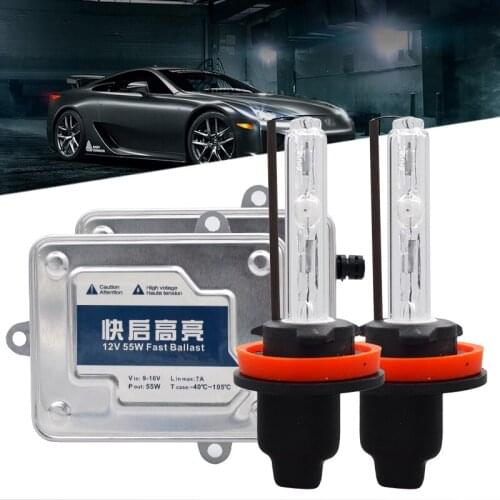 SUKIOTO 55W AC HID Xenon Ballast Kit H1 H3 H7 H11 D2H Cnlight Car Light Xenon Headlamp Bulb 6000K 4300K 5000K HID Conversion Kit