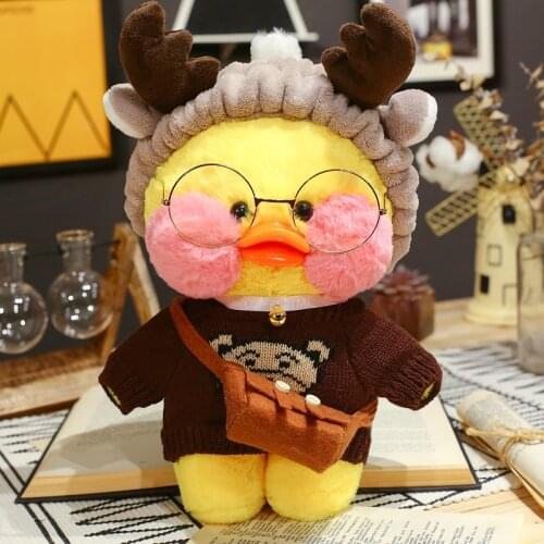 30cm Korean Netred Wearing Hyaluronic Little Yellow Duck Doll Ducks Lalafanfan Ducks Plush Soft Toys Ducks Doll Birthday Gifts
