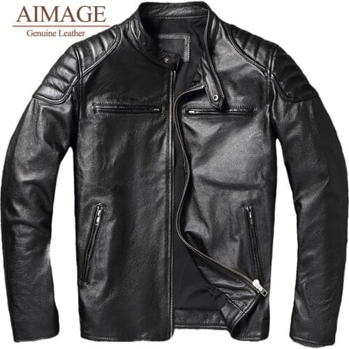 Vintage Genuine Leather Jacket Men Black Pilot Air Force Flight Motorcycle Biker Real Cow Jackets Coats Plus Size 6XL jaqueta