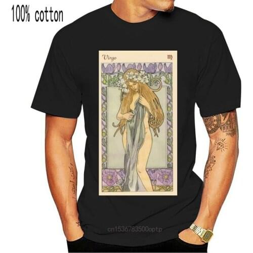 VIRGO Astrology Shirt A4 T shirt Occult Witchcraft Fortune Witch Satan Hipster Tees Summer Mens T Shirt