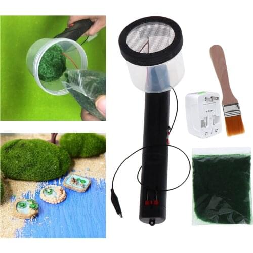 Flocking Kit Static Grass Applicator ABS Flocking Machine with Antislip Handle for DIY Scenic Modelling Sand Table Tool