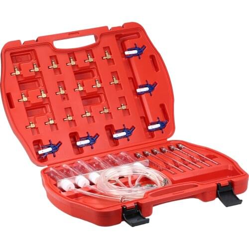 Oil Flow Test Tool Kit Diesel Injector Tester Auto Nozzle Fuel Injector Test Meter Adaptor Set Common Rail Testing Tool Set