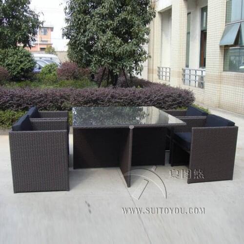 5 pcs Outdoor Patio Furniture Chair Set , Aluminum Frame Dining Chair Set transport by sea