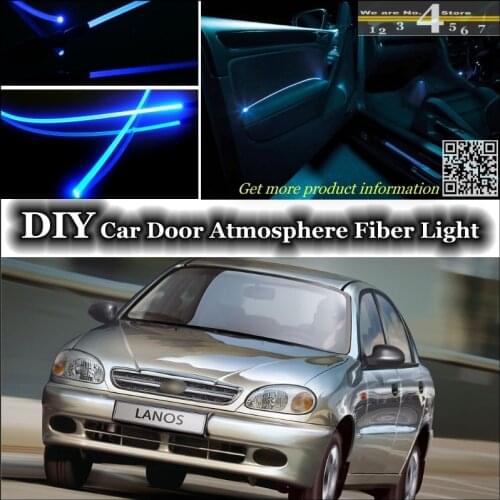 Interior Ambient Light Tuning Atmosphere Fiber Optic Band Lights For Chevrolet Lanos FSO Inside Door Panel illuminatioTuning