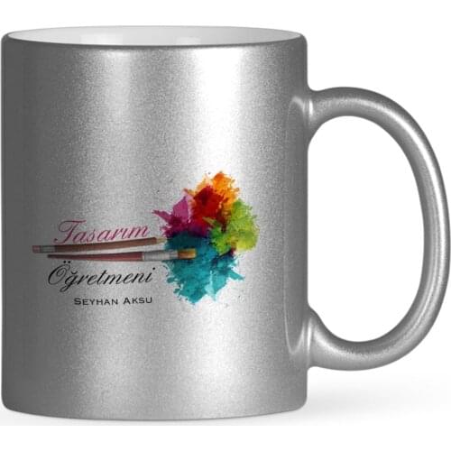 Personalized Custom Design Teacher Silver Gilt Mug Cup