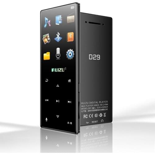Newest RUIZU D29 Bluetooth MP3 Player Portable Audio 8GB Music Player with Built-in Speaker Support FM,Recording,E-Book