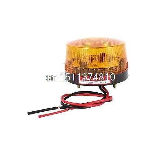 Industrial DC 12V LED Flash Strobe Light Emergency Warning Lamp Yellow LTE-5061