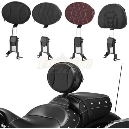 For Indian 14-Up Chief Roadmaster Chieftain Springfield Adjustable Plug In Driver Rider Backrest Pad Motorcycle Accessories
