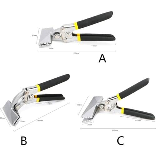 Sheet Metal Bending Pliers Hand Seamer Wide Jaw Straight 80mm/150mm Elbow 80mm