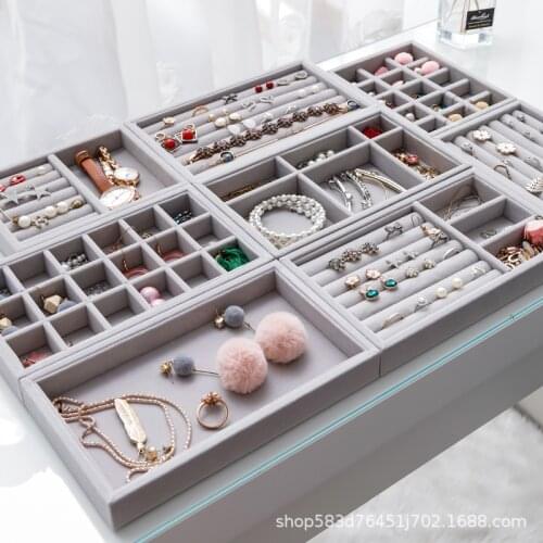 Jewelry Display Box Desktop Organizing Storage Tray Earrings Earrings Bracelets Ring Box Large Capacity Storage Rack