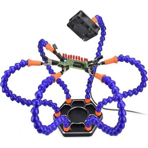 USB Interface DC Fan Repair Auxiliary Soldering Station, Six-Jaw Soldering Station, Multi-Function Hand Welding Tool