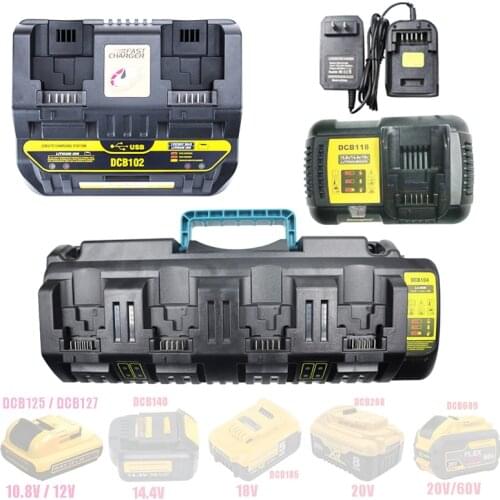 Li-Ion Battery Charger DCB104 DCB102 DCB118 DCB1418 For Dewalt 14.4V 18V 20V Lithium Battery DCB140 DCB183 DCB200