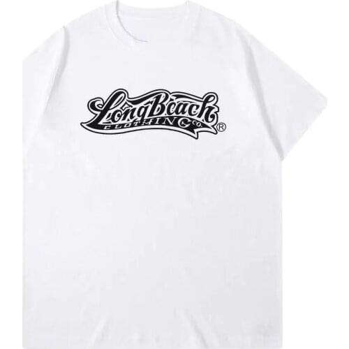 Spring And Summer New Lovers Round Collar Short Sleeve T-Shirt Women Loose European And American Black And White Basic Hip Hop