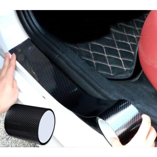3M Universal 5D Car Door Sill Transparent Carbon Fiber Stickers Anti Scratch for VW Golf Passat ForToyota Camry Carola RAV4