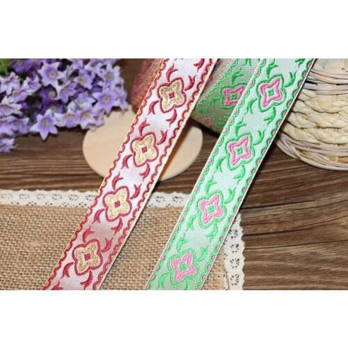 5yards/lot wide 3cm Woven Jacquard Ribbon classical totem design curtain and clothing accessory LS-9953