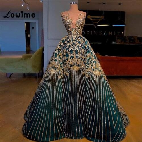 Plus Size Glitter Evening Dresses Formal Dubai Party Dress Robe De Soiree 2020 Turkish Middle East Arabic Prom Gown 2020 Custom