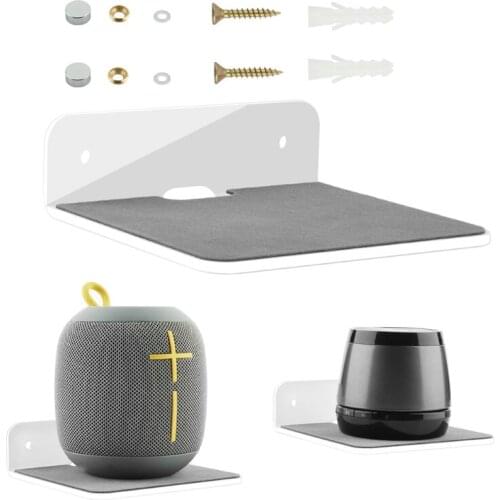 Bluetooth-compatible Audio Wall Storage Bracket Bedside Speaker Mobile Phone Charging Bracket Wall Storage Rack