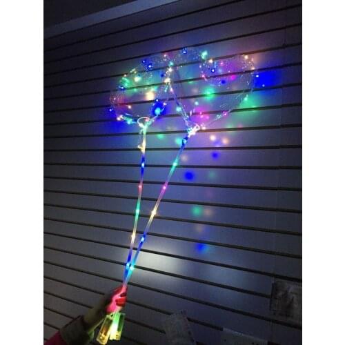 Fasty shipping led love heart bobo ball Led Luminous Light Up Balloon Transparent air balloon for Wedding Party home Decoration