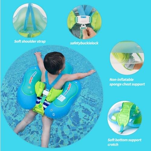 Baby Inflatable Anti-flip Pool Swimming Float Ring for 2-4 Years Old Children Infants Bathtub Pools Swim Training