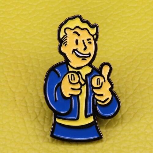 Ross Vault Boy Fallout 4 Enamel Pin In-Game Calendar for 2019 Postapocalypse Fan Badge Kids Nerdy Nerd Geek Birthday Gift