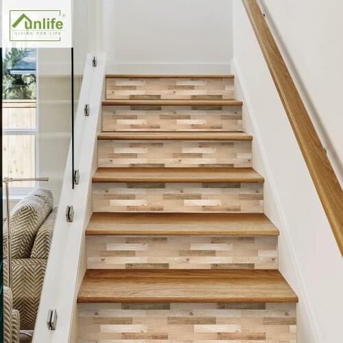 Funlife® Stair Stickers Removable PVC Stairway Peel & Stick Oil Proof Easy to Clean Wall Floor Waterproof DIY Bathroom Kitchen