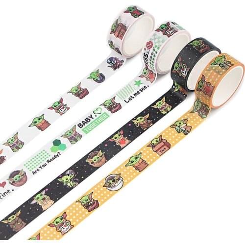 Strategic defense initiative Yoda baby tape multi style cartoon animat color hand tent tear able DIY decorative stationery tape