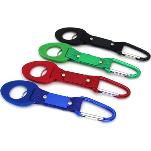 Hot Sale New Outdoor Military Nylon Webbing Buckle Hook Water Bottle Holder Clip EDC Climb Carabiner Belt Backpack Refined