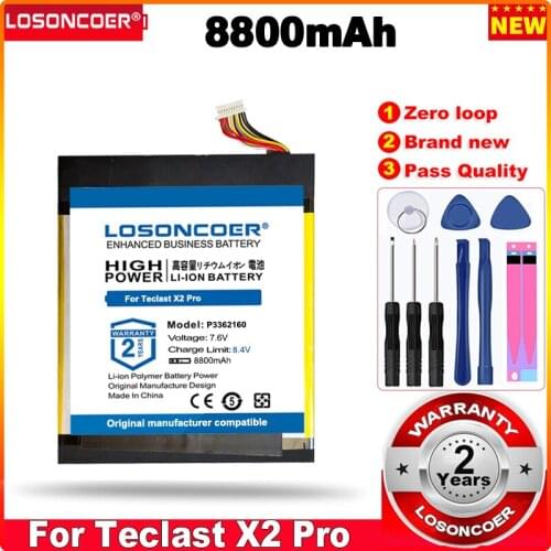 LOSONCOER 0 Cycle 100% New 8800mAh for Teclast X2 Pro Plus Tablet PC New P3362160