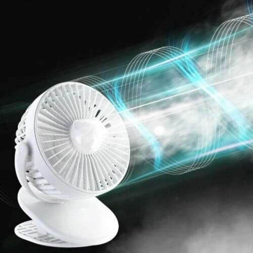 3-speed adjustable USB small fan Mini air supply portable portable portable portable portable rechargeable clip fan for lo
