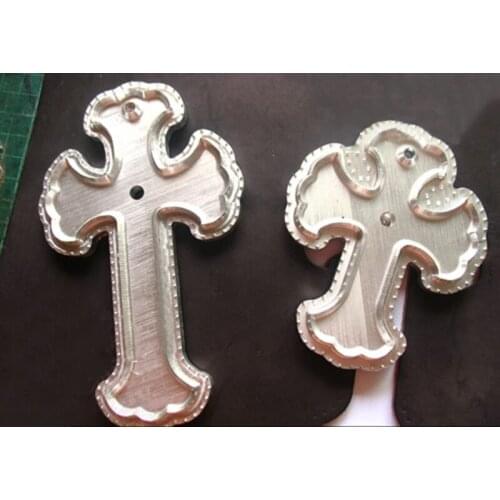 Goth style cross shape with hole position metal knife mold used for leather hollow,Die Cutter for Leather