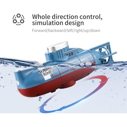 Mini RC Submarine 6 Channel Remote Control Boat Ship Waterproof Diving Toy Simulation Model Gift For Kids
