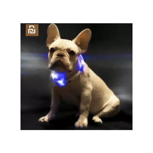 New Youpin Small beast star pet collar Anti-Pet LED warning lighting soft silicone can be cut USB charging
