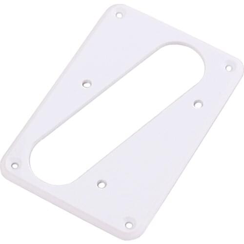 Single Layer Guitar Pickup Cover Flat Base Humbucker Guitar Pickup Frame Mounting Ring for Telecaster Bridge (White)