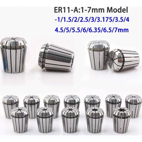 CNC Spindle Collet Chuck ER11 1-7mm Set Type-A for CNC Milling Lather Tool Holder
