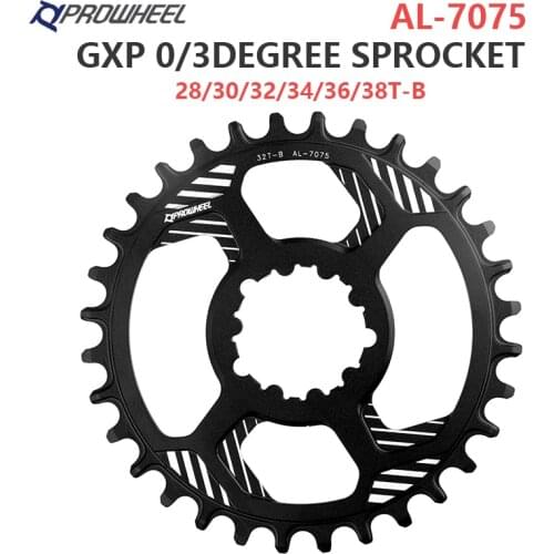 Prowheel Bicycle Chainwheel GXP 0mm 3mm Offset Mountain Bikes 7075 Aluminum Alloy Chainring 28/30/32/34/36/38T Narrow Wide Light