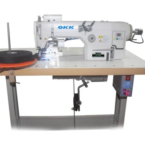 Double Needle Chain Sewing Machine Mute Single Direct Drive Pants Band Equipment Specialized Sewing Trousers Skirt Belt Device