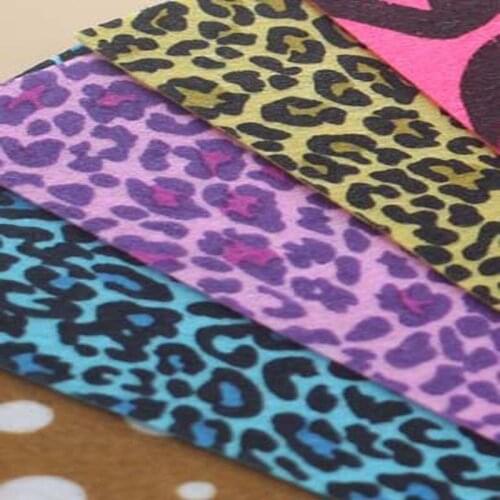 Speical Sales! Beautiful 14x14cm Leopard Printed Nonwoven Polyester Felt Fabric, Decoration
