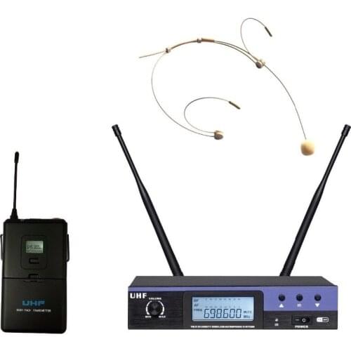 UHF True Diversity Wireless Headset Microphone System microfono condensador