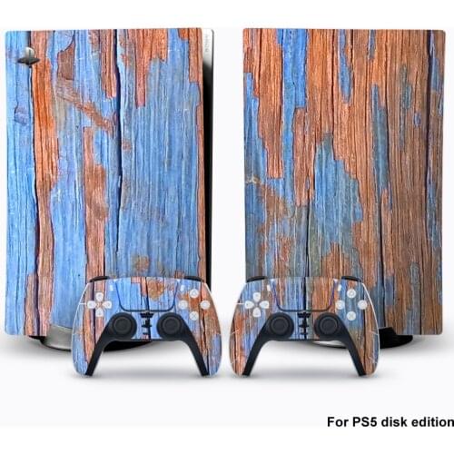 Wood PS5 Standard Disc Edition Skin Sticker Decal Cover for PlayStation 5 Console & Controller PS5 Skin Sticker Vinyl