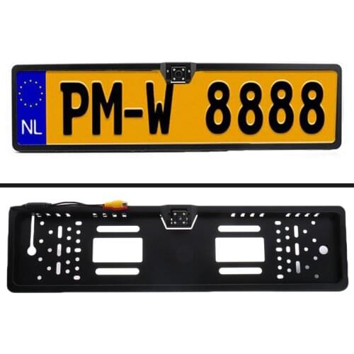 Waterproof European License Plate Frame Car Reverse Backup Rearview Camera