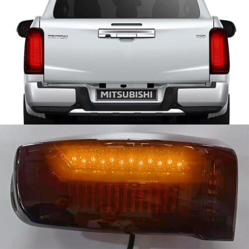 1 Pair For Mitsubishi L200 Triton 2019 2020 Car styling pickup Taillight Tail Light LED Rear Lamp DRL Brake Signal Reverse