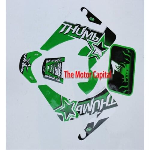 GREEN Dirt Bike CRF 50cc Pit Bike Decals Stickers Dirt Bike Decals Moto X Baja FREE SHIPPING