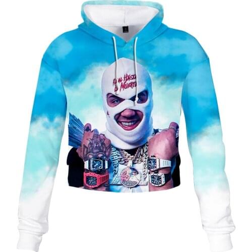 Anuel AA Real Hasta La Muerte 3D Cool Harajuku Navel Hoodies Sweatshirt Streetwear Women Pullovers Stylish Hoodies